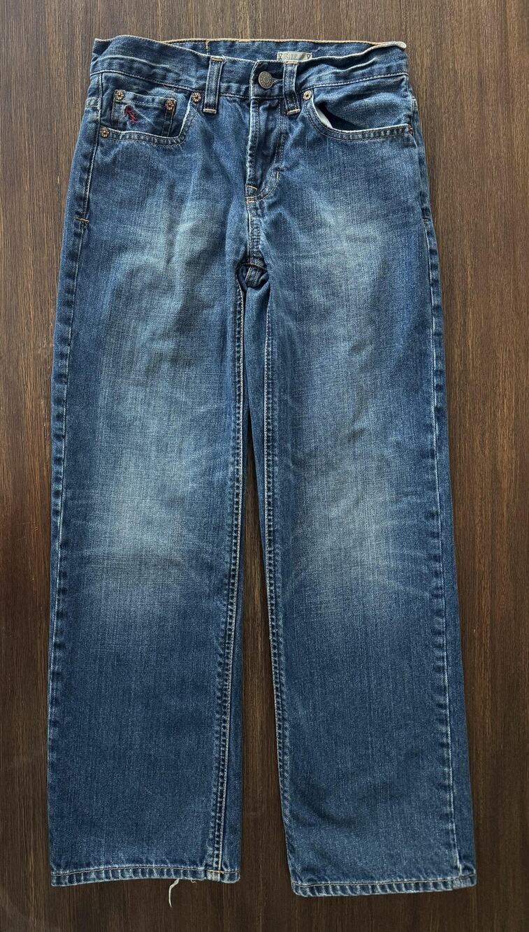 Polo Ralph Lauren Jeans Kids 10 Blue Straight Leg 100% Cotton Denim RL Logo
